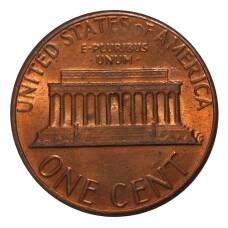 Монета 1 цент 1985 года D — США (реверс)