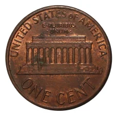 Монета 1 цент 1986 года (реверс)