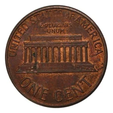 Монета 1 цент 1987 года (реверс)