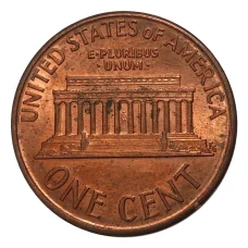 Монета 1 цент 1989 года (реверс)