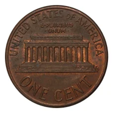 Монета 1 цент 1990 года D (реверс)