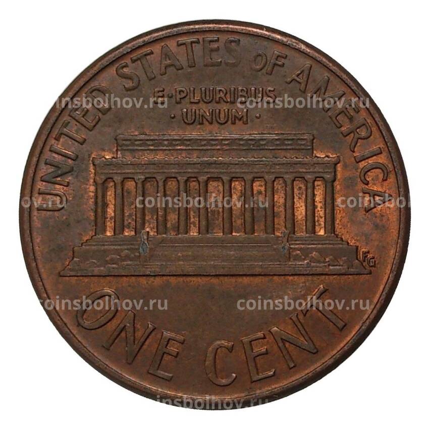 Монета 1 цент 1990 года D (вид 2)