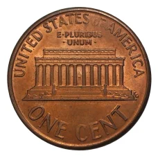 Монета 1 цент 1992 года D (реверс)