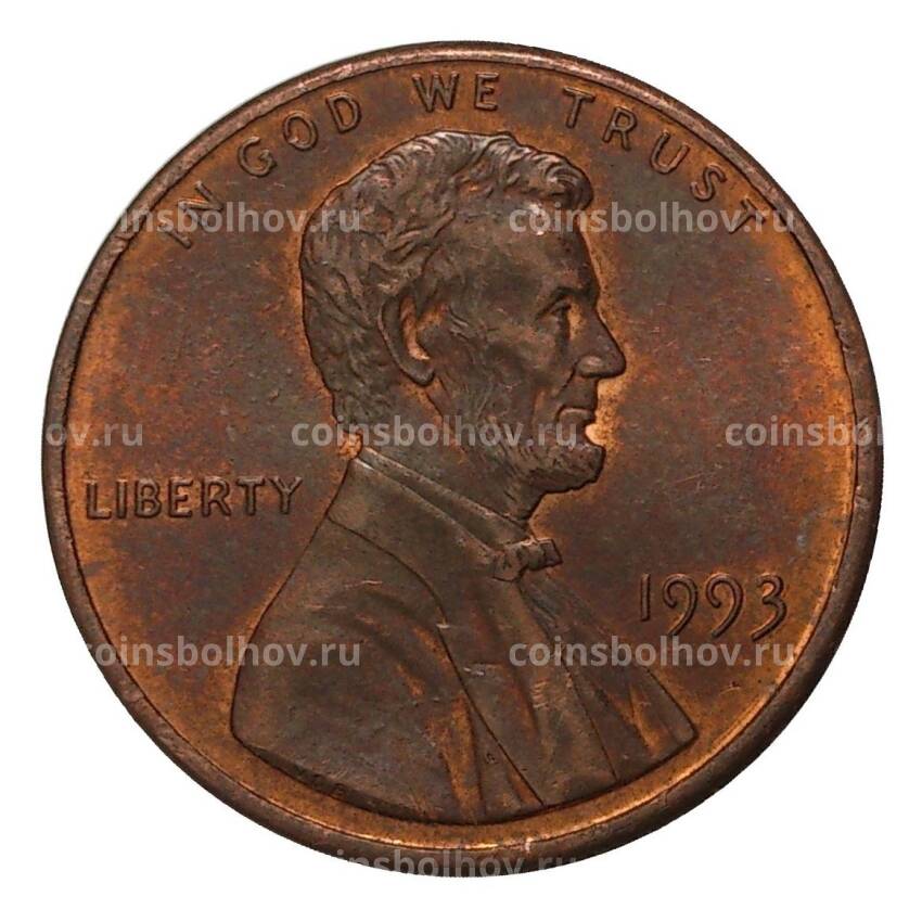 Монета 1 цент 1993 года