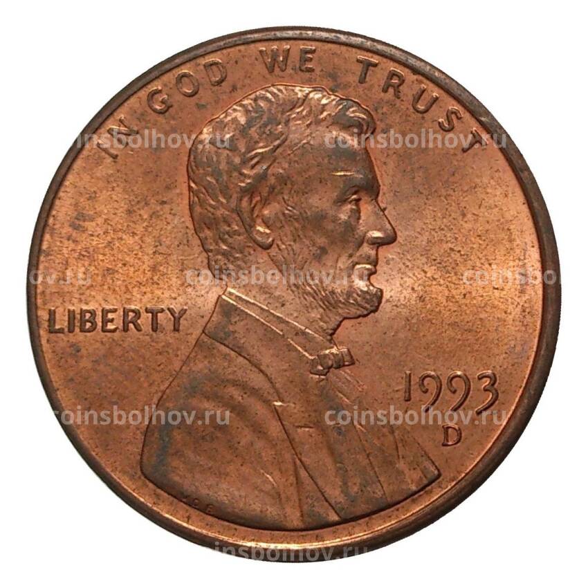 Монета 1 цент 1993 года D