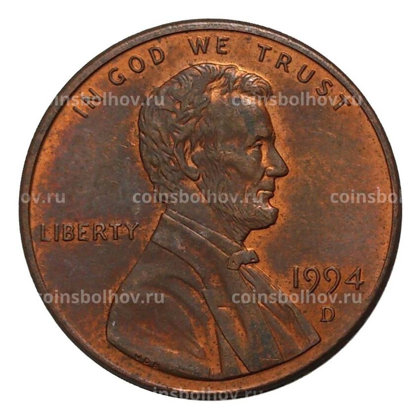 Монета 1 цент 1994 года D