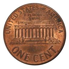 Монета 1 цент 1995 года (реверс)