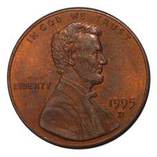 Монета 1 цент 1995 года D (аверс)