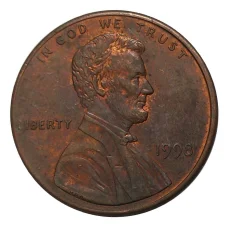 Монета 1 цент 1998 года (аверс)