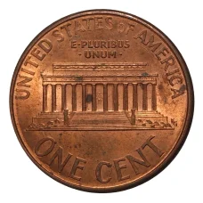 Монета 1 цент 1999 года (реверс)