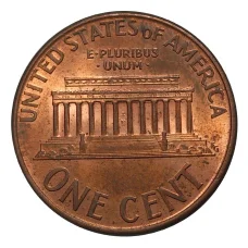 Монета 1 цент 2002 года (реверс)