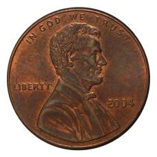 Монета 1 цент 2004 года (аверс)