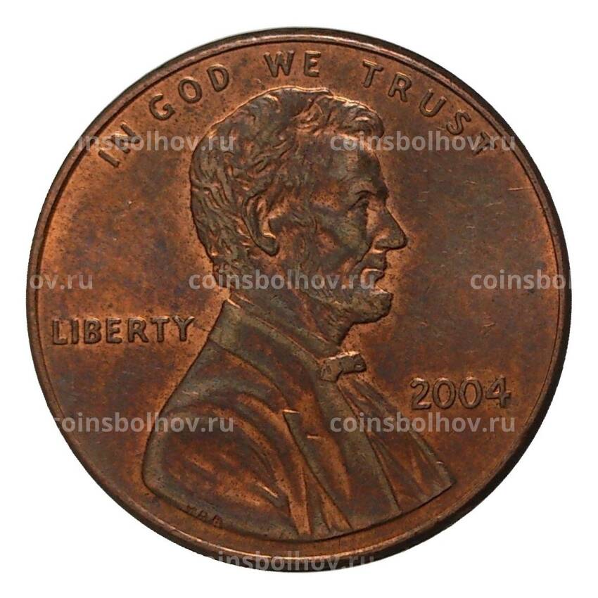 Монета 1 цент 2004 года