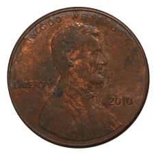 Монета 1 цент 2010 года (аверс)