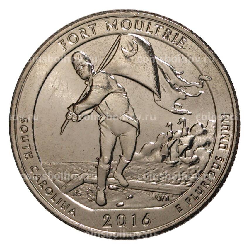 Монета 25 центов 2016 года D Национальные парки — №35 Национальный парк Форт Молтри