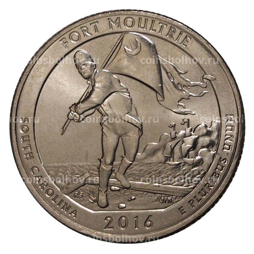 Монета 25 центов 2016 года P Национальные парки — №35 Национальный парк Форт Молтри