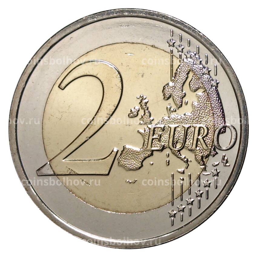 Монета 2 евро 2015 года 30 лет флагу ЕС - Люксембург (вид 2)
