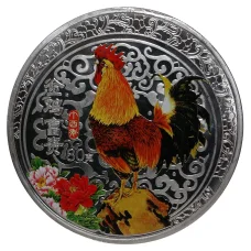 Монетовидный жетон 80 юаней 2017 года Год петуха (аверс)