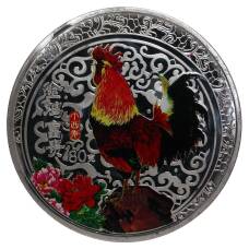Монетовидный жетон 80 юаней 2017 года Год петуха