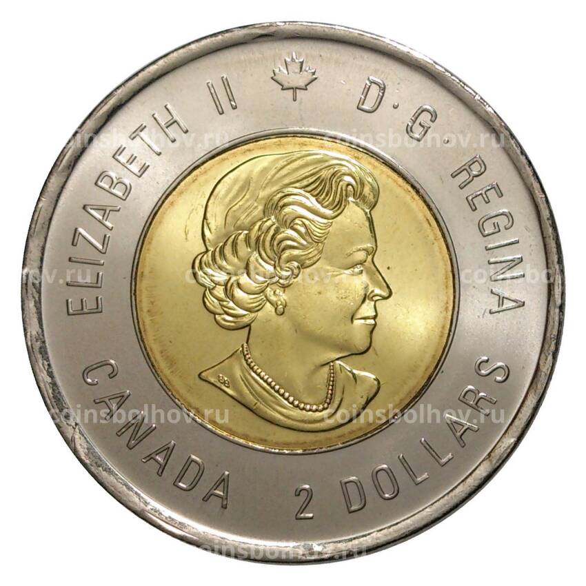 Монета 2 доллара 2015 года 200 лет со дня рождения Джона Макдональда (вид 2)