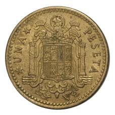 Монета 1 песета 1966 (69) года (аверс)
