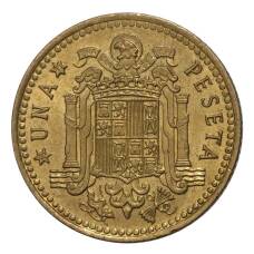 Монета 1 песета 1966 (73) года (аверс)