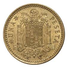 Монета 1 песета 1966 (75) года (аверс)