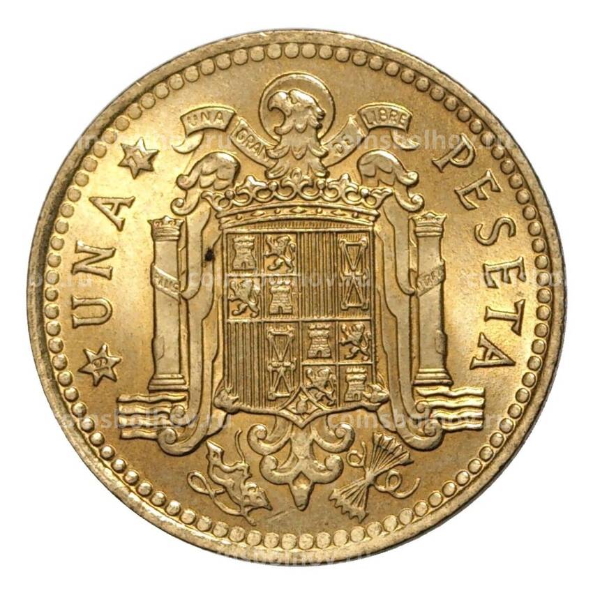 Монета 1 песета 1975 (77) года