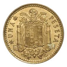 Монета 1 песета 1975 (80) года (аверс)