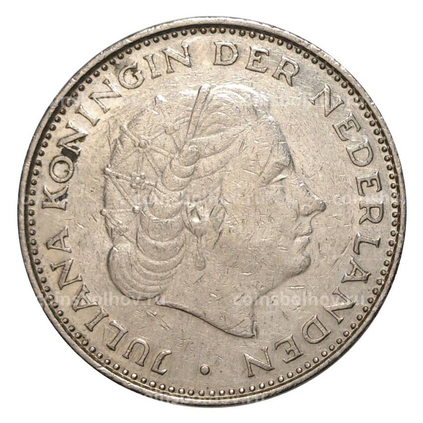 Монета 2 1/2 гульдена 1971 года (вид 2)