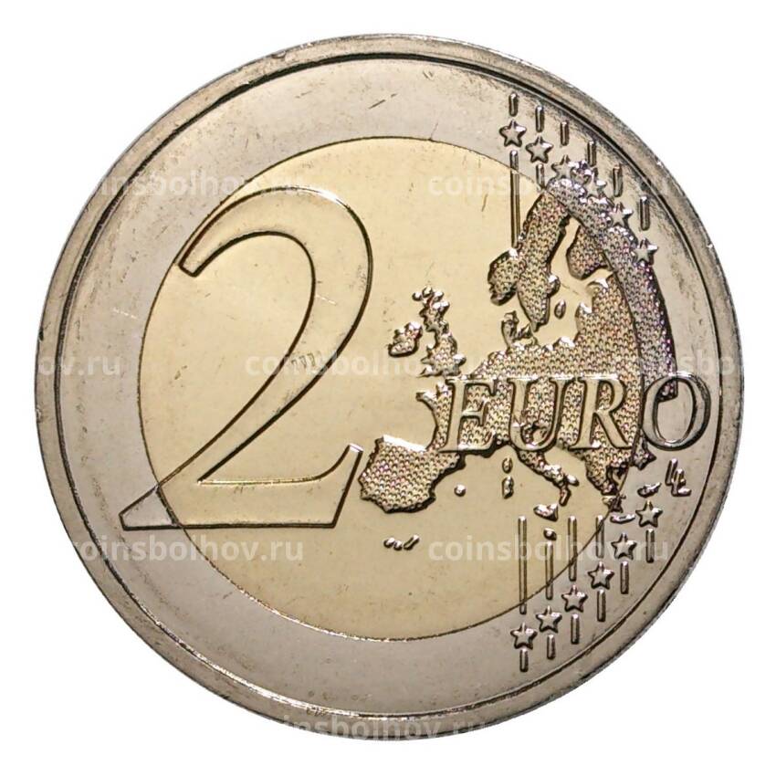 Монета 2 евро 2017 года 100 лет со дня смерти Огюста Родена (вид 2)