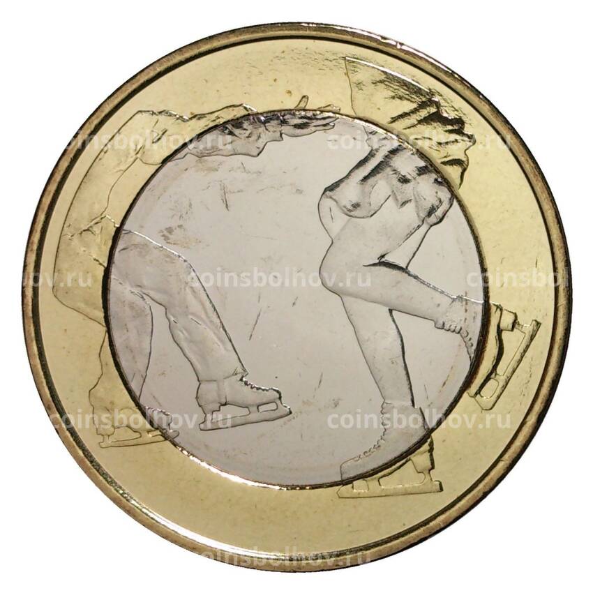 Монета 5 евро 2015 года Фигурное катание