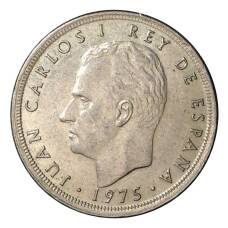 Монета 5 песет 1975 (79) года (реверс)