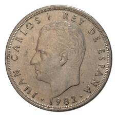 Монета 5 песет 1982 года Испания (аверс)