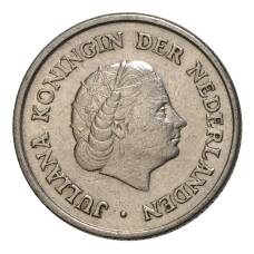 Монета 25 центов 1950 года Нидерланды (реверс)