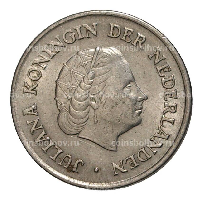 Монета 25 центов 1955 года Нидерланды (вид 2)