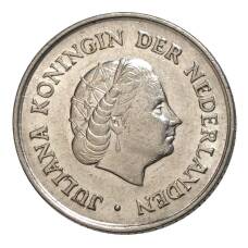 Монета 25 центов 1958 года Нидерланды (реверс)