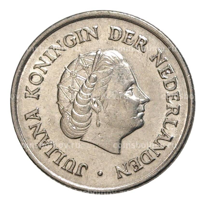 Монета 25 центов 1960 года Нидерланды (вид 2)