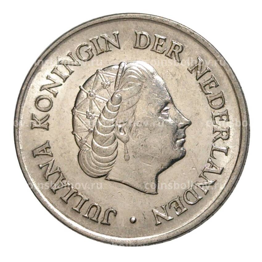 Монета 25 центов 1966 года Нидерланды (вид 2)