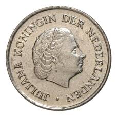 Монета 25 центов 1972 года Нидерланды (реверс)