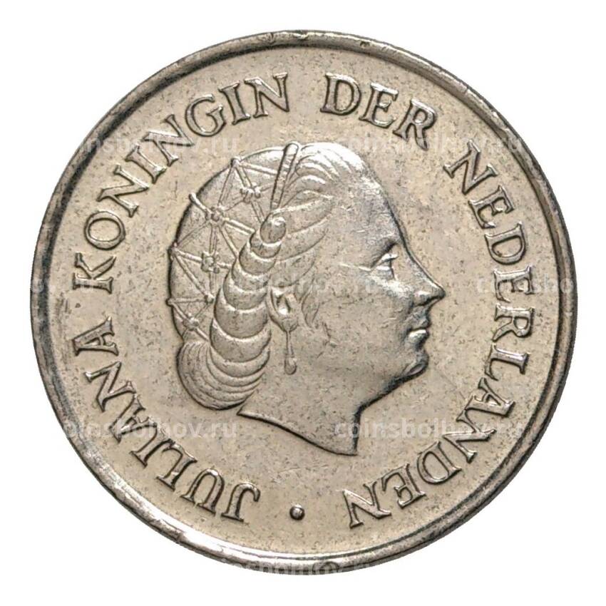 Монета 25 центов 1972 года Нидерланды (вид 2)