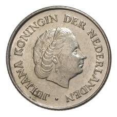 Монета 25 центов 1973 года Нидерланды (реверс)