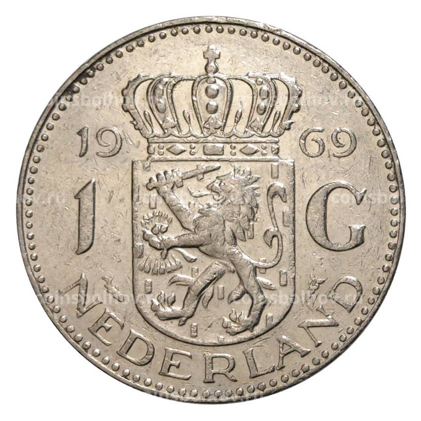 Монета 1 гульден 1969 года (Рыба)
