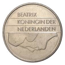 Монета 1 гульден 1982 года (реверс)