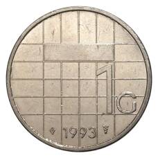 Монета 1 гульден 1993 года (аверс)