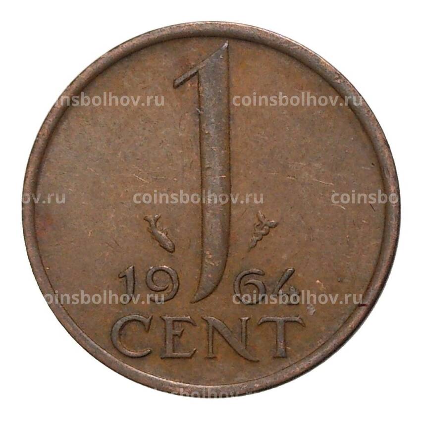 Монета 1 цент 1964 года