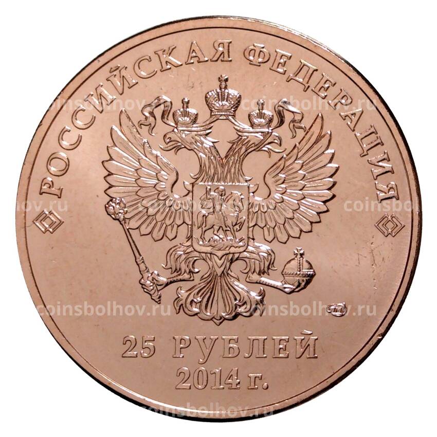 Монета 25 рублей 2014 года Сочи-2014 Факел в бронзе (вид 2)