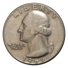 Монета 25 центов (1/4 доллара) 1965 года — США (аверс)