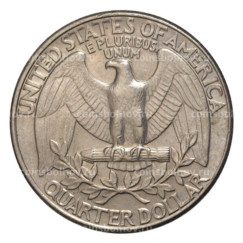 Монета 25 центов (1/4 доллара) 1987 года D — США (вид 2)