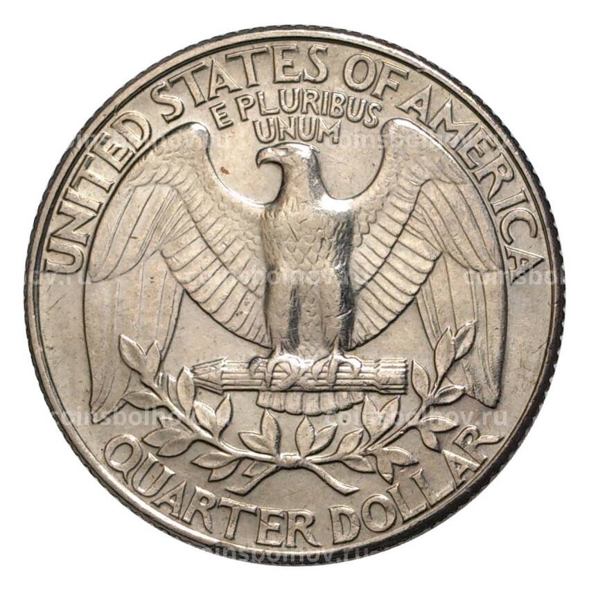 Монета 25 центов (1/4 доллара) 1989 года Р — США (вид 2)